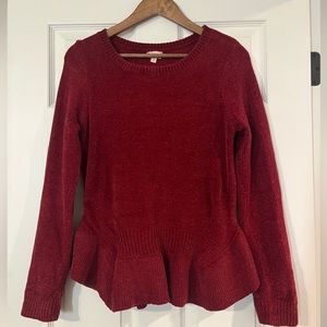 Womens maroon colored sweater